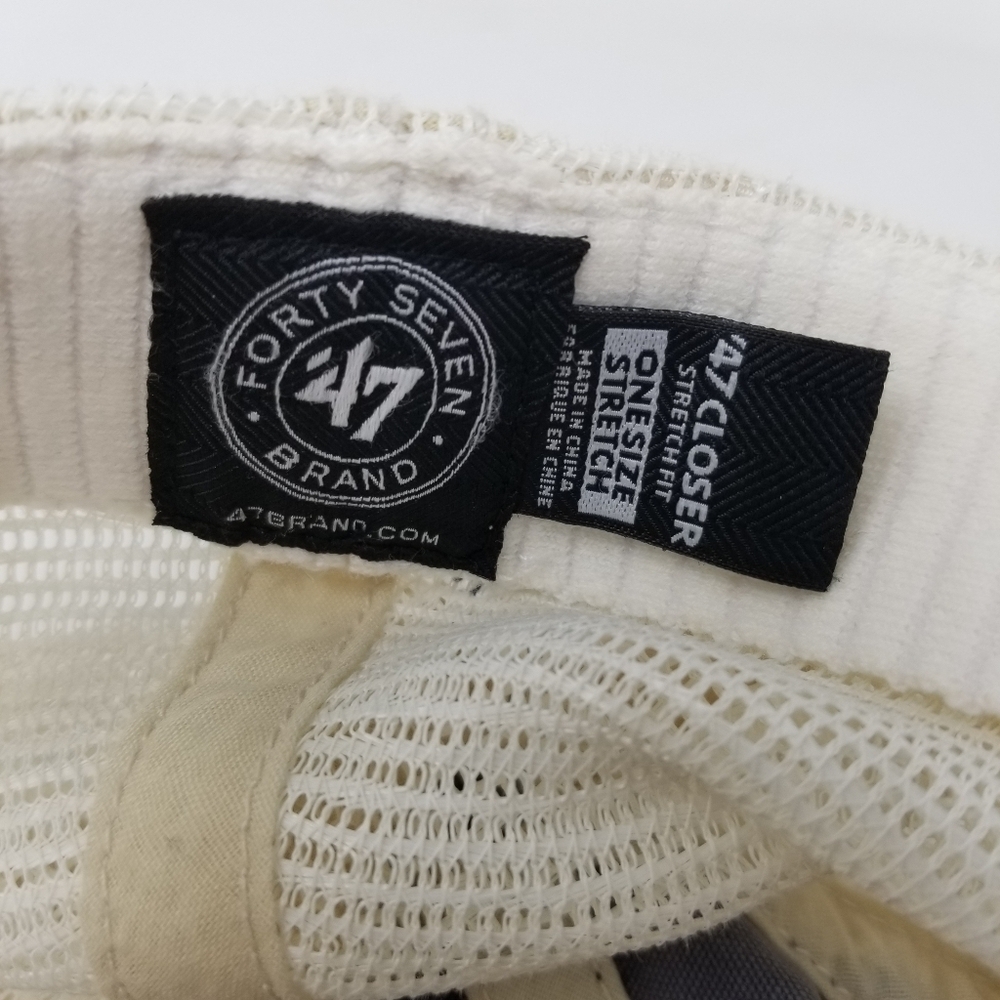 Martha's Vineyard NWT 47 Closer Stretch Fit Hat OS Mesh Text Embroidered Patch - Picture 4 of 12
